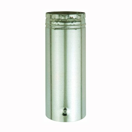 AMERICAN METAL PRODUCTS AmeriVent Type B Gas Vent Pipe, 4 in OD, 12 in L, Galvanized Steel 4E12A